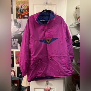 Vintage white sierra pullover windbreaker